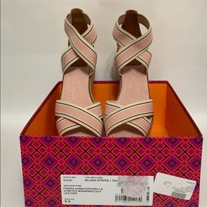 Tory Burch blush strip Frieda 50mm Espadrille